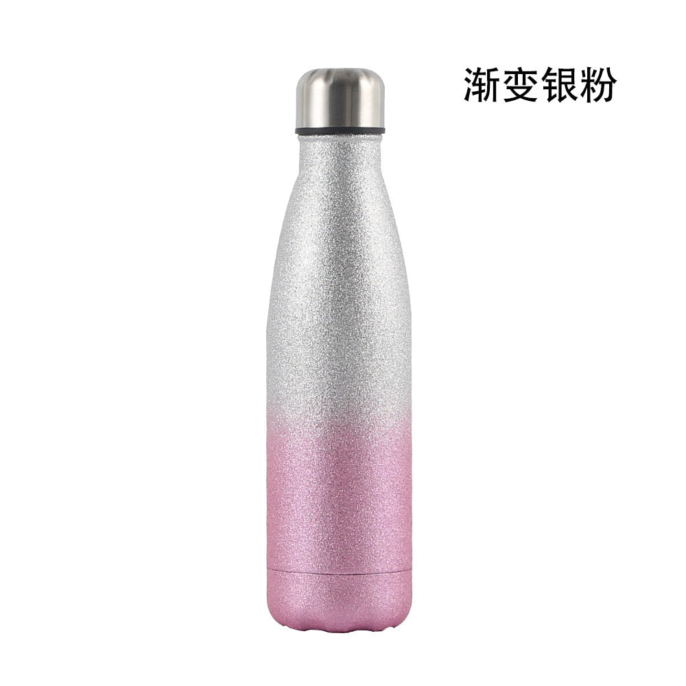 LOGO Custom Thermos Bottle Double-Wall Insulated Vacuum Flask Stainless Steel Water Bottles Sports Thermoses Cup Thermocouple