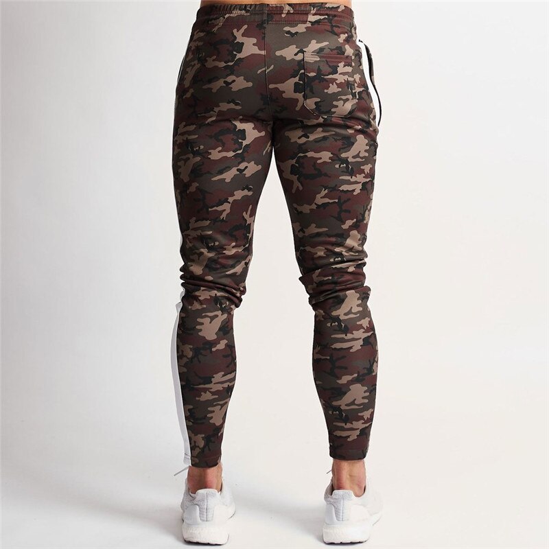 2022 New Fashion Camouflage Men Trousers Solid Color Patchwork Casual Pants Jogger Gym Bodybuilding Workout Fitness Sports Pants