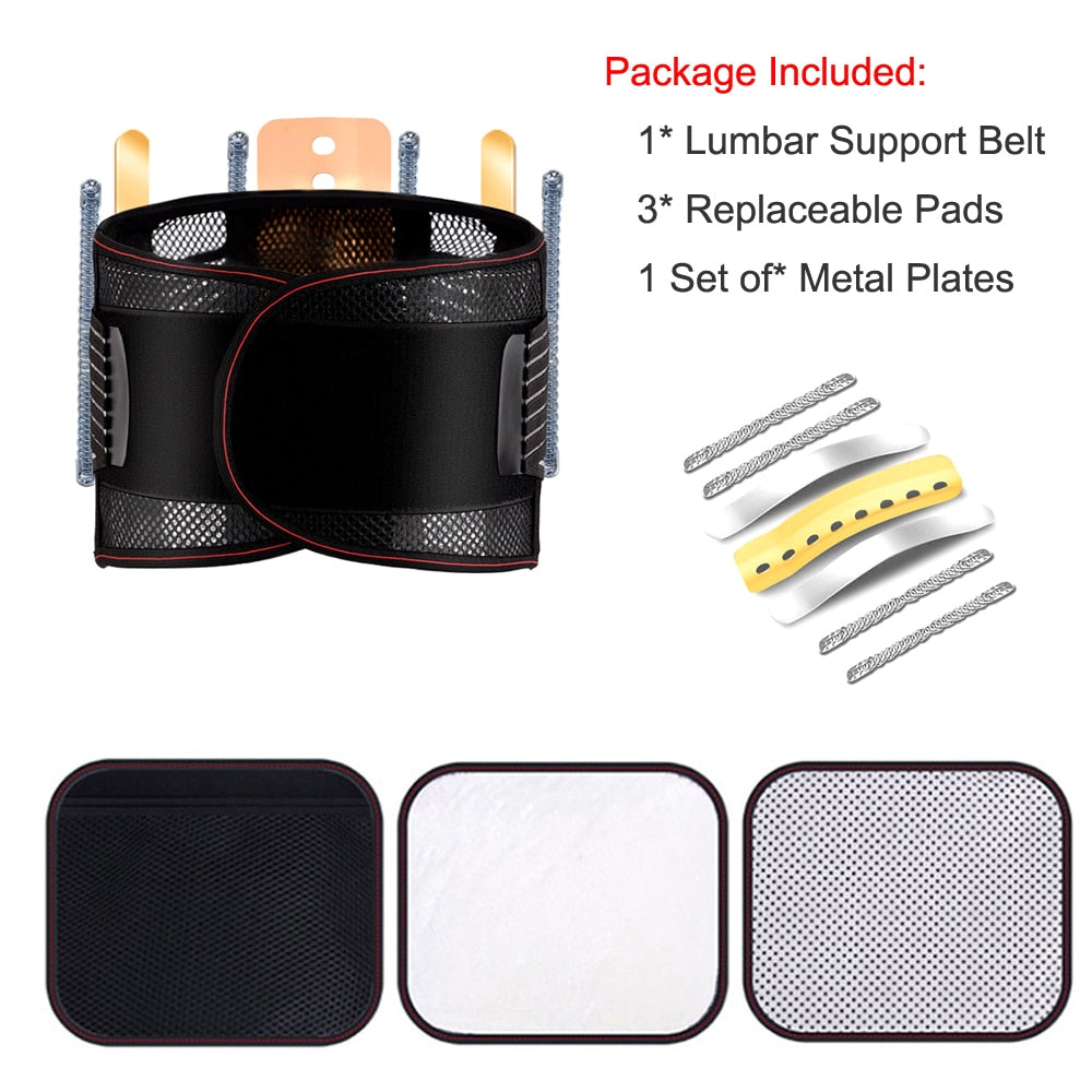 Tcare Lumbar Support Belt Disc Herniation Orthopedic Medical Strain Pain Relief for Back Spine Decompression Brace Self-heating