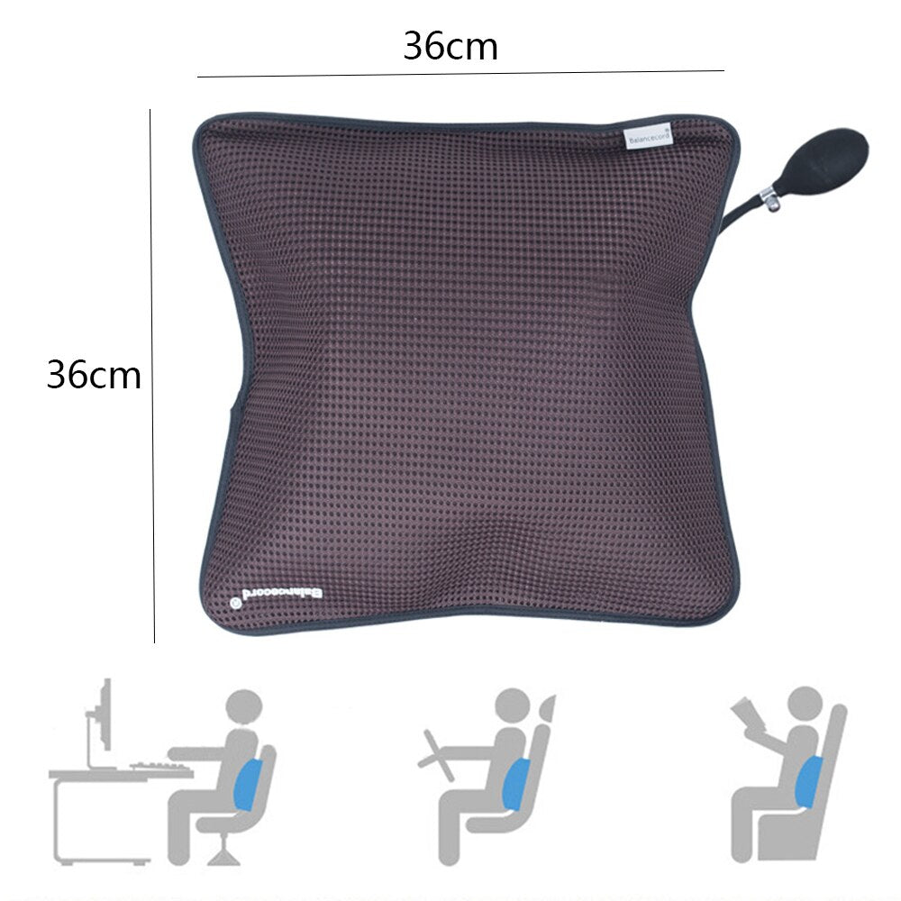 Tcare Portable Inflatable Lumbar Support Massage Pillows - Orthopedic Design for Back Pain Relief - Lumbar Support Pillow Unisex