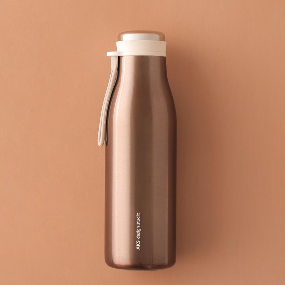 AKS Portable High-End 304 Stainless Steel Vacuum Cup Thermos Bottle Flask Insulated Tumbler With Silicone Rope 360/500 ML