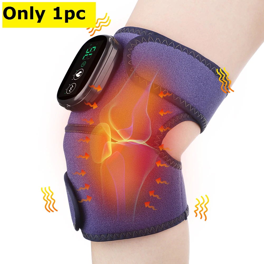 2pcs Thermal Knee Massager Heating Knee Support Electric Knee Shoulder Vibration Massage Leg Arthritis Physiotherapy Pain Relief