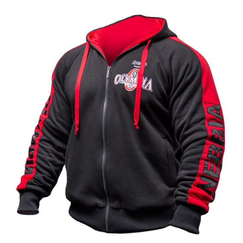 2022 OLYMPIA Men Gyms Hoodies Gyms Fitness Bodybuilding Sweatshirt Pullover Sportswear Male Workout Hooded Jacket Clothing