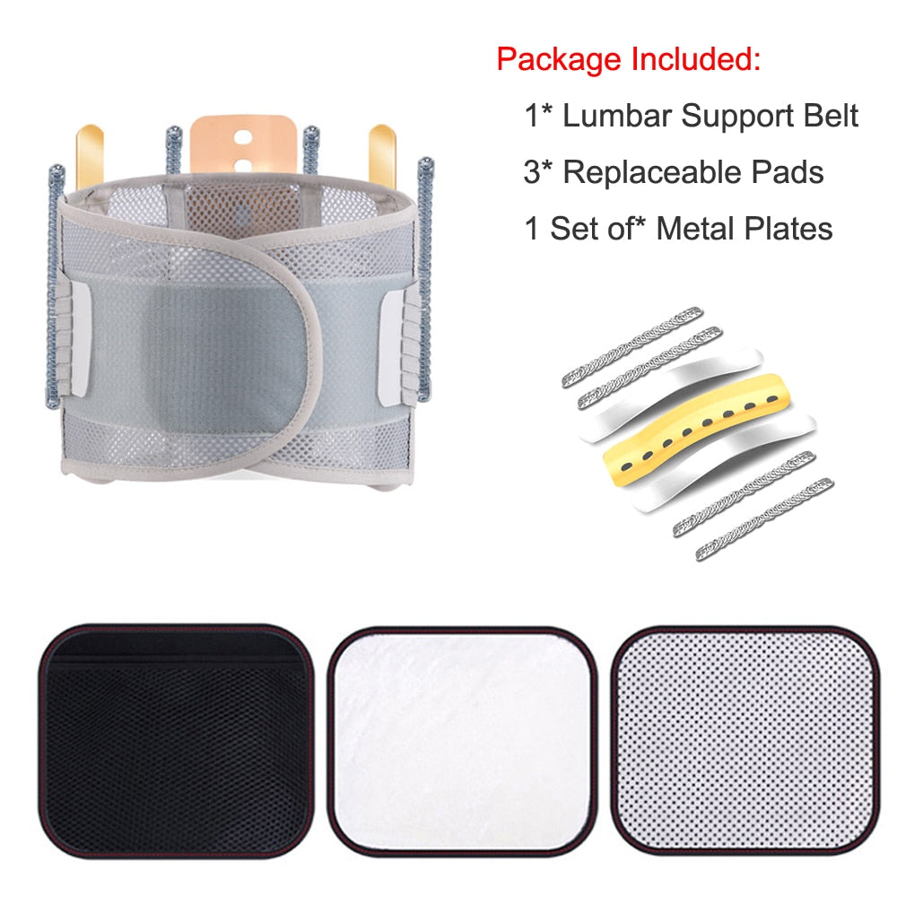 Tcare Lumbar Support Belt Disc Herniation Orthopedic Medical Strain Pain Relief for Back Spine Decompression Brace Self-heating