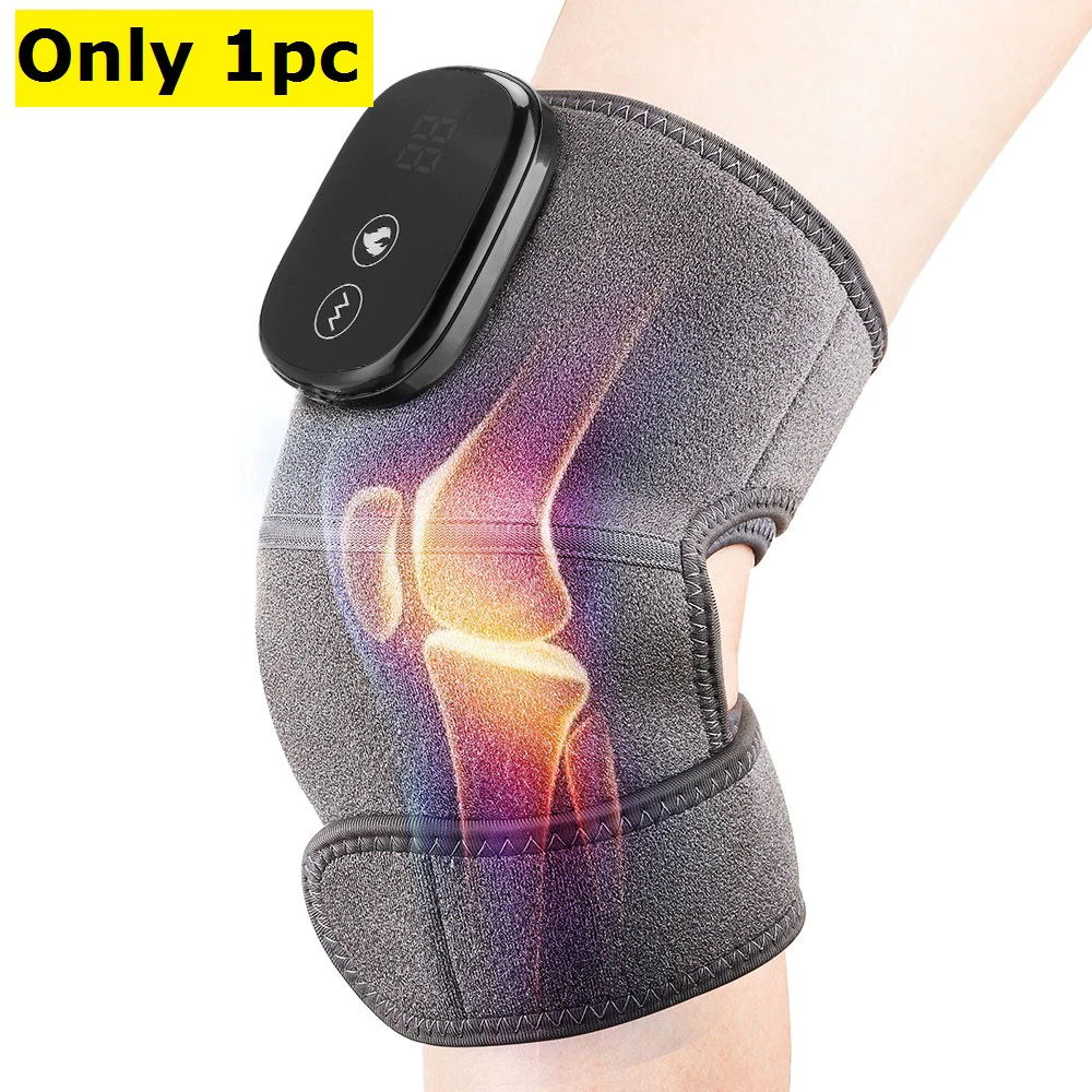 2pcs Thermal Knee Massager Heating Knee Support Electric Knee Shoulder Vibration Massage Leg Arthritis Physiotherapy Pain Relief