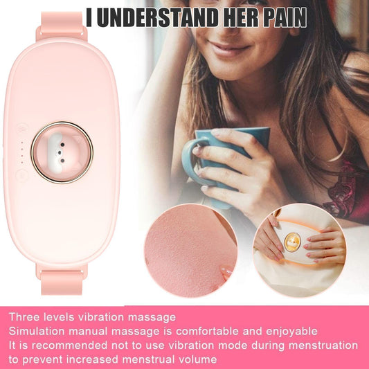 Women Menstrual Heating Pad Waist Belt For Period Pain Relief USB Heated Belt Vibration Massage Therapy Care Valentine&#39;sDay X9L2