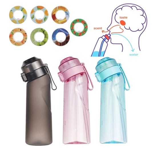 Flavoring drink met smaken scent fruit flavour tritan plastic water bottle drinkfles with flawour flavor pod