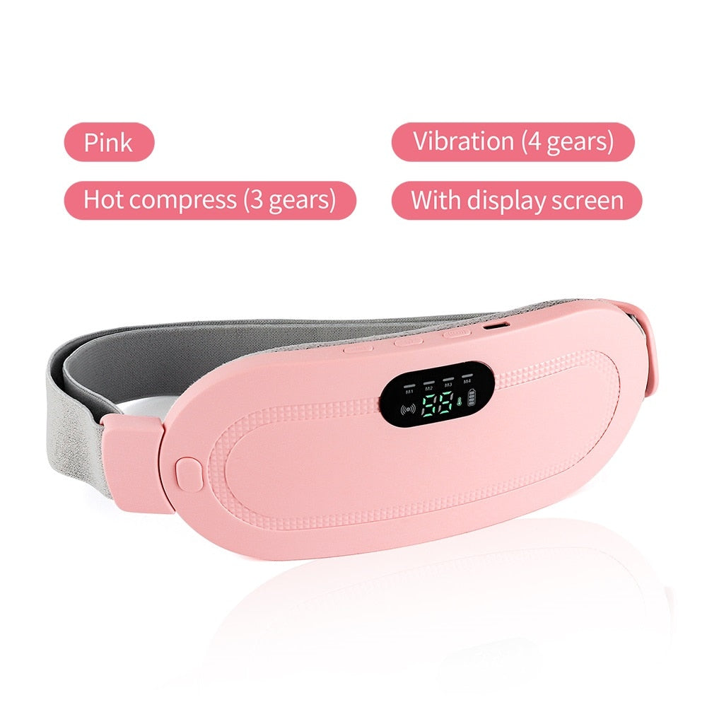 Heating Warm Palace Belt Menstrual Heating Pad Fast &amp; Effective Relief Stomachache Waist Pain Uterus Acupoints Vibrating Massage