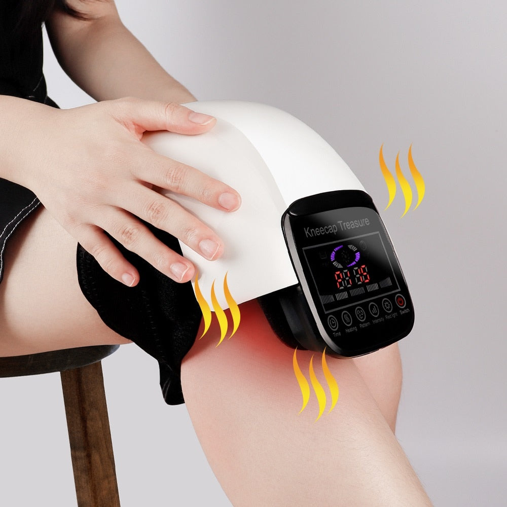 Electric Infrared Heating Knee Massage Air Pressure& Vibration Physiotherapy Instrument Knee Massage Rehabilitation Pain Relief