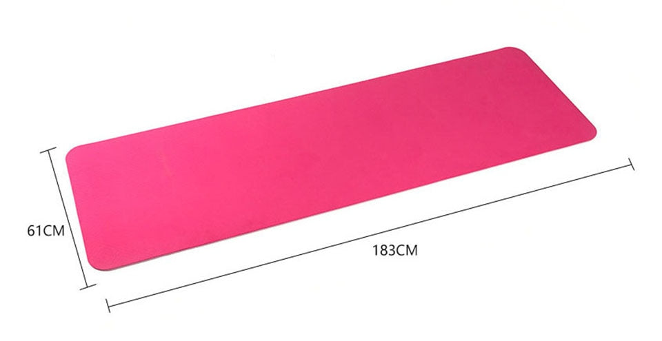 183*61cm 6mm Thick Double Color Non-slip TPE Yoga Mat Quality Exercise Sport Mat for Fitness Gym Home Tasteless Pad