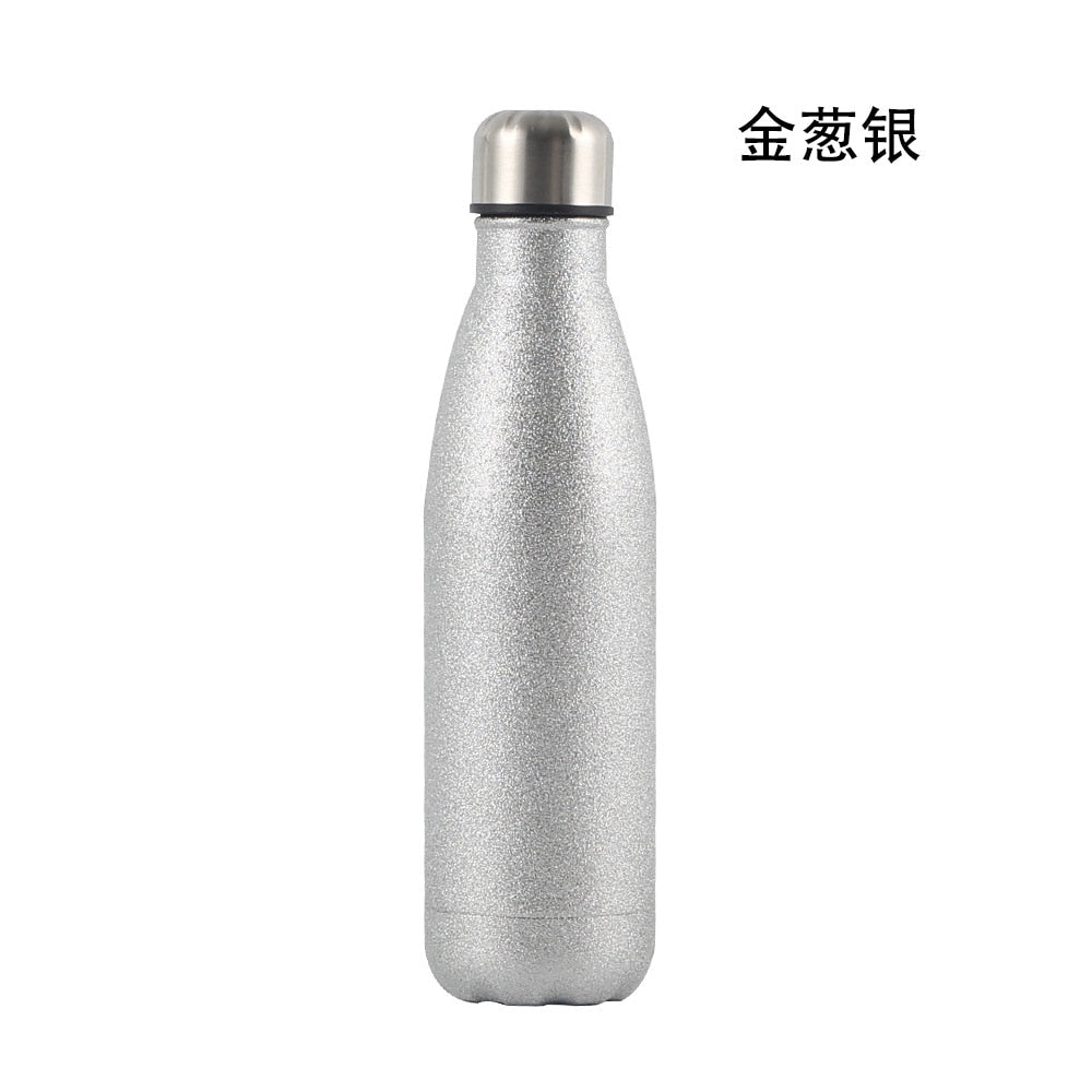 LOGO Custom Thermos Bottle Double-Wall Insulated Vacuum Flask Stainless Steel Water Bottles Sports Thermoses Cup Thermocouple