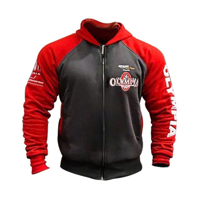 2022 OLYMPIA Men Gyms Hoodies Gyms Fitness Bodybuilding Sweatshirt Pullover Sportswear Male Workout Hooded Jacket Clothing