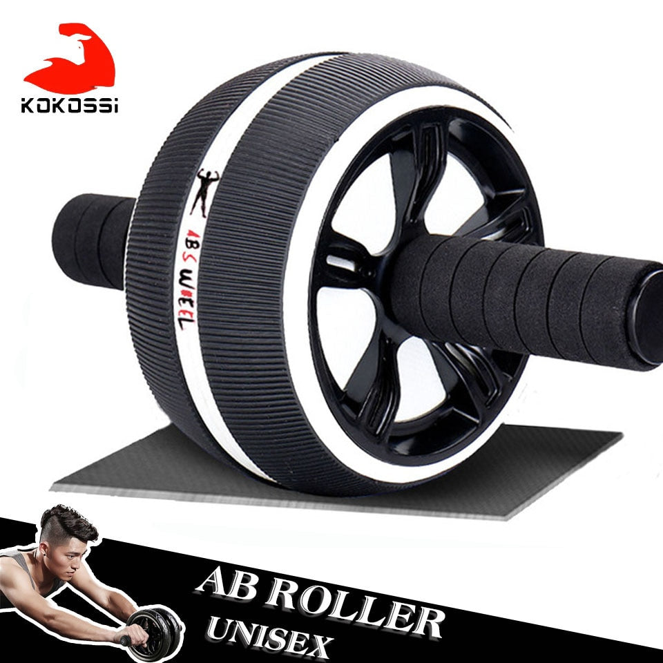 KoKossi Fashion Keep Fit Wheels No Noise Abdominal Wheel Ab Roller With Mat For Arm Waist Legs Exercise Gym Fitness Equipment