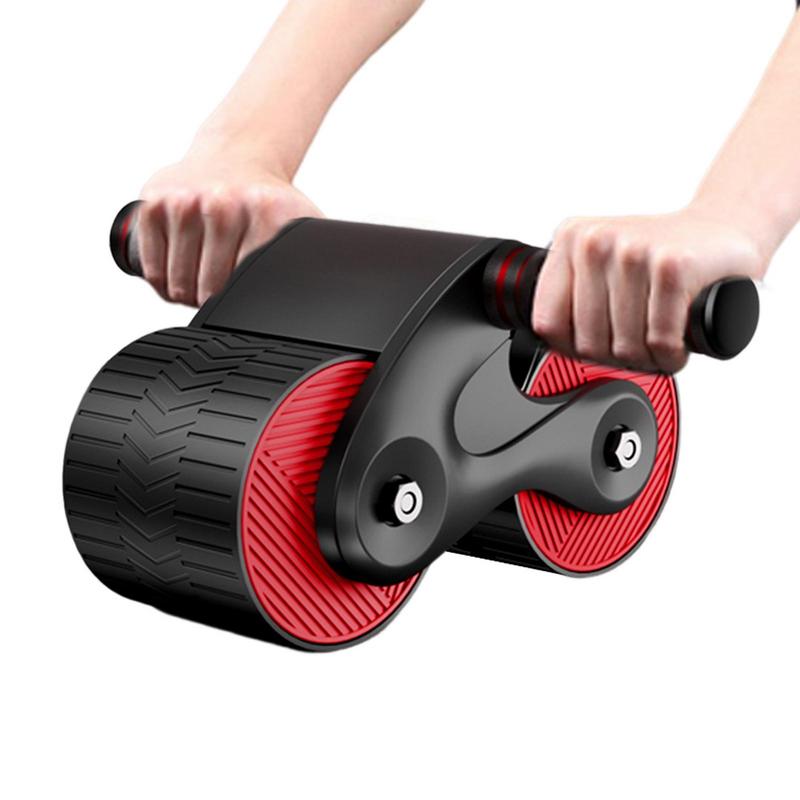 Automatic Rebound Double Round Wheels Domestic Abdominal Exerciser Gym Equipment Core Workouts Sport AB Roller Coaster