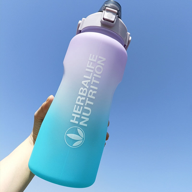 Herbalife Nutrition Bottle 2000ML Gradient Color Drinking Water Space Cup Milk Carton Sports Water Bottle