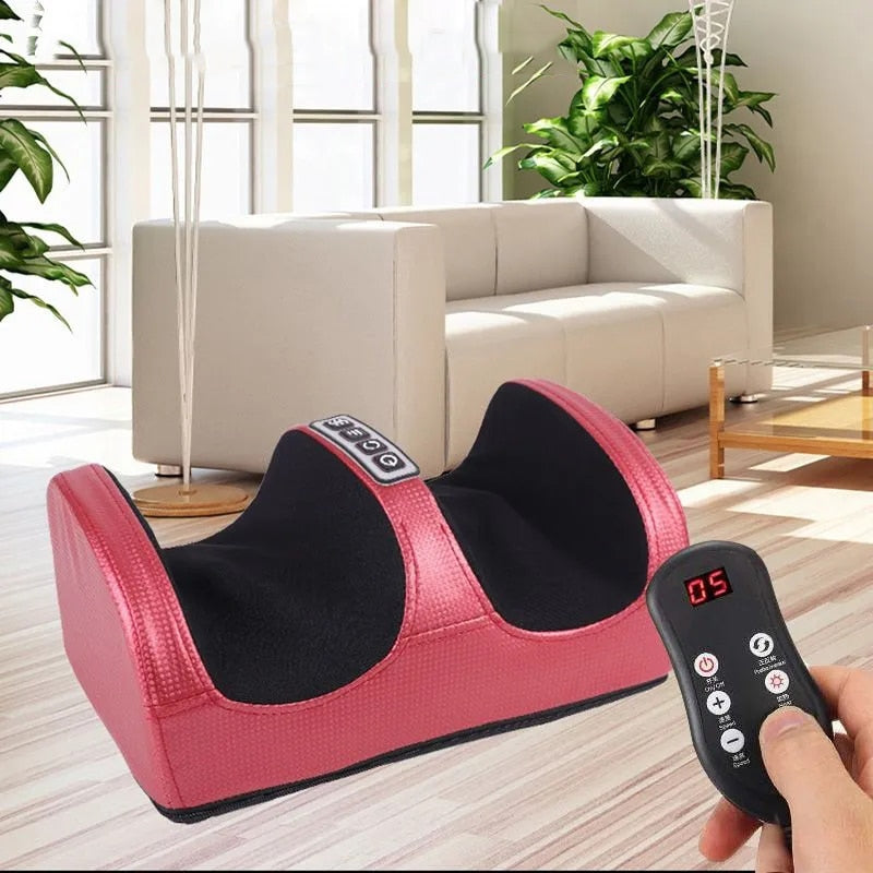 Electric Foot Massager Heating Therapy Hot Compression Shiatsu Kneading Roller Muscle Relaxation Pain Relief Foot Spa Machine