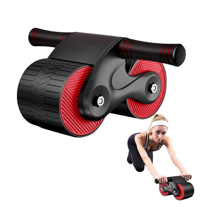 Automatic Rebound Double Round Wheels Domestic Abdominal Exerciser Gym Equipment Core Workouts Sport AB Roller Coaster