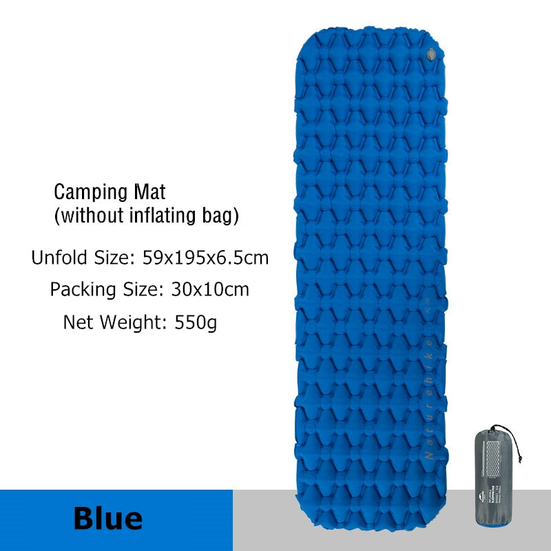 Naturehike Inflatable Mattress Air Mattress Camping Mat Ultralight Camping Mattress Sleeping Mat Camping Bed Nylon Sleeping Pad