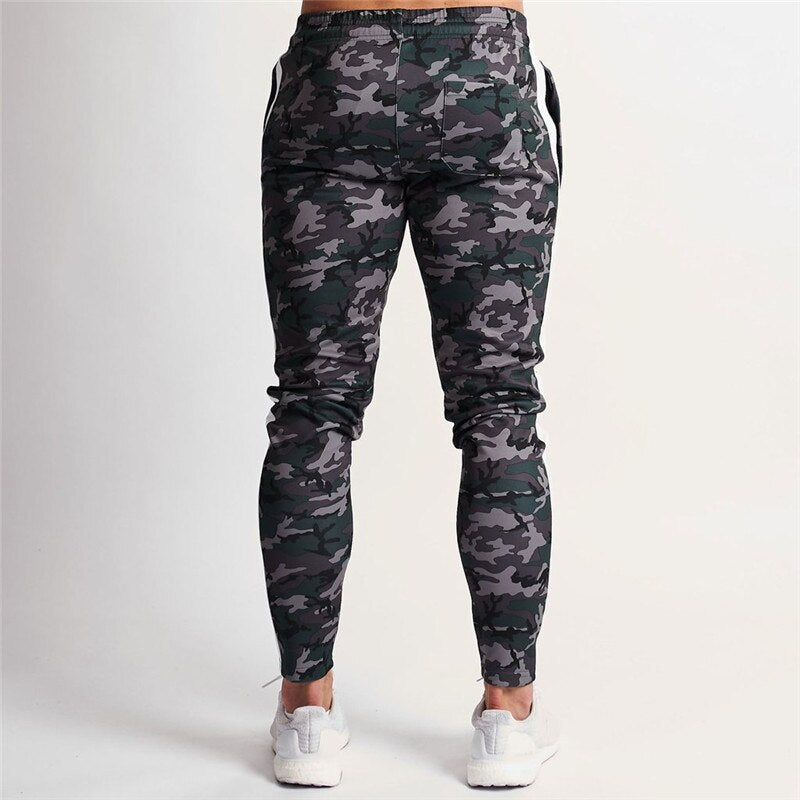 2022 New Fashion Camouflage Men Trousers Solid Color Patchwork Casual Pants Jogger Gym Bodybuilding Workout Fitness Sports Pants