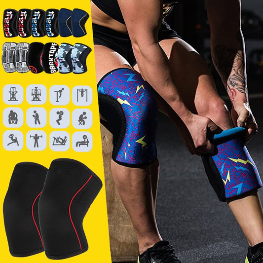 Women Men Teens 7mm Neoprene Sports Kneepads Compression Weightlifting Pressured Crossfit Training Knee Pads Support Custom Logo