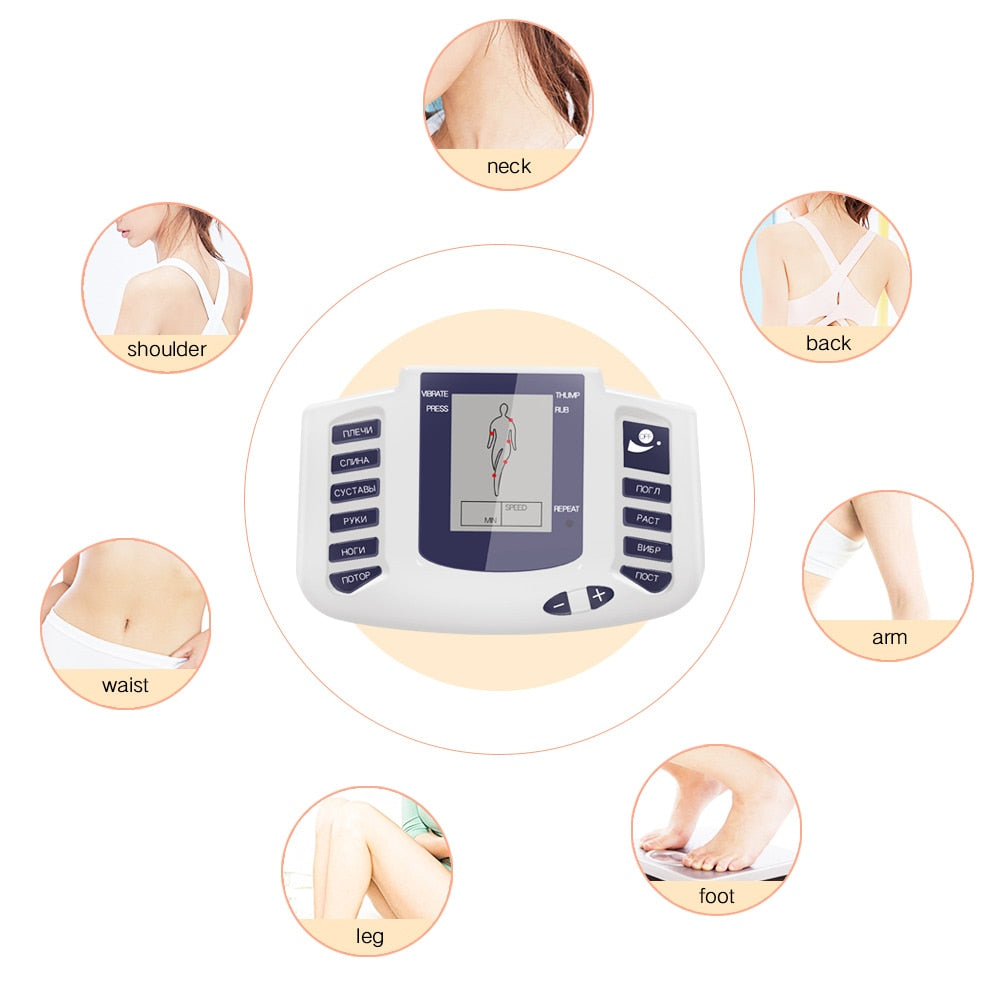 12 Button Tens Machine Physiotherapy EMS Muscle Stimulation Trainning Apparatus Electric Massager Pain Relief Home Use Devices