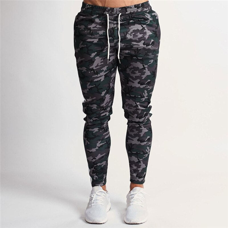 2022 New Fashion Camouflage Men Trousers Solid Color Patchwork Casual Pants Jogger Gym Bodybuilding Workout Fitness Sports Pants