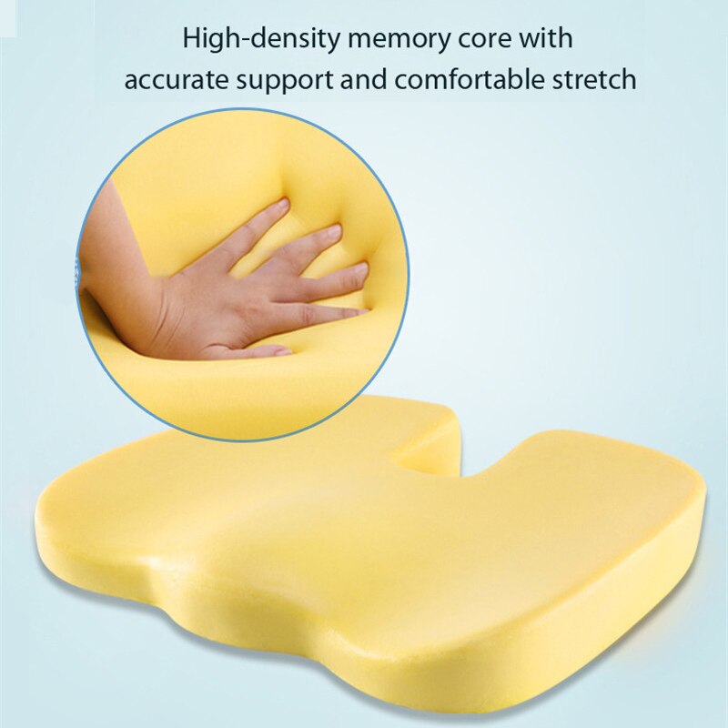 U Shaped Travel Seat Cushion Coccyx Orthopedic Massage Chair Cushion Car Office Memory Foam Pillow Support Sciatica Pain Relief