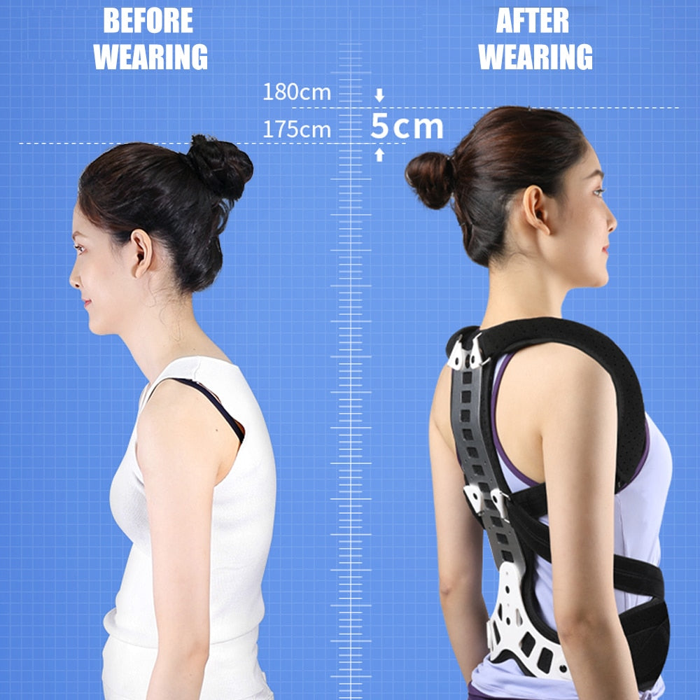 1Pcs Posture Corrector Back Braces Shoulder Waist Lumbar Support Belt Humpback Prevent Body Straighten Slouch Compression Pain R