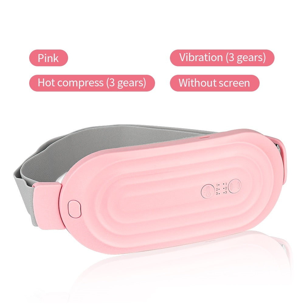 Heating Warm Palace Belt Menstrual Heating Pad Fast &amp; Effective Relief Stomachache Waist Pain Uterus Acupoints Vibrating Massage