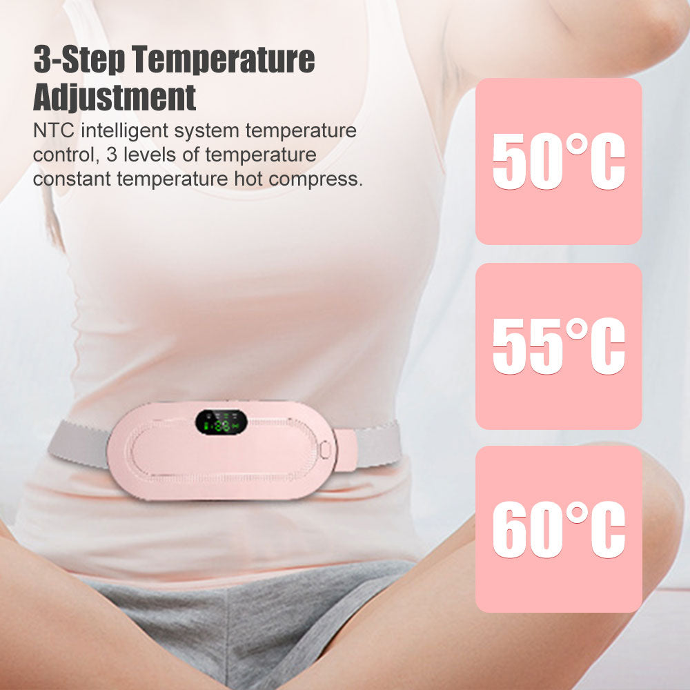 Menstrual Heating Pad Period Cramp Massager Belly Warmer Uterus Heat Massage Abdominal Stomach Heating Belt Period Pain Relief