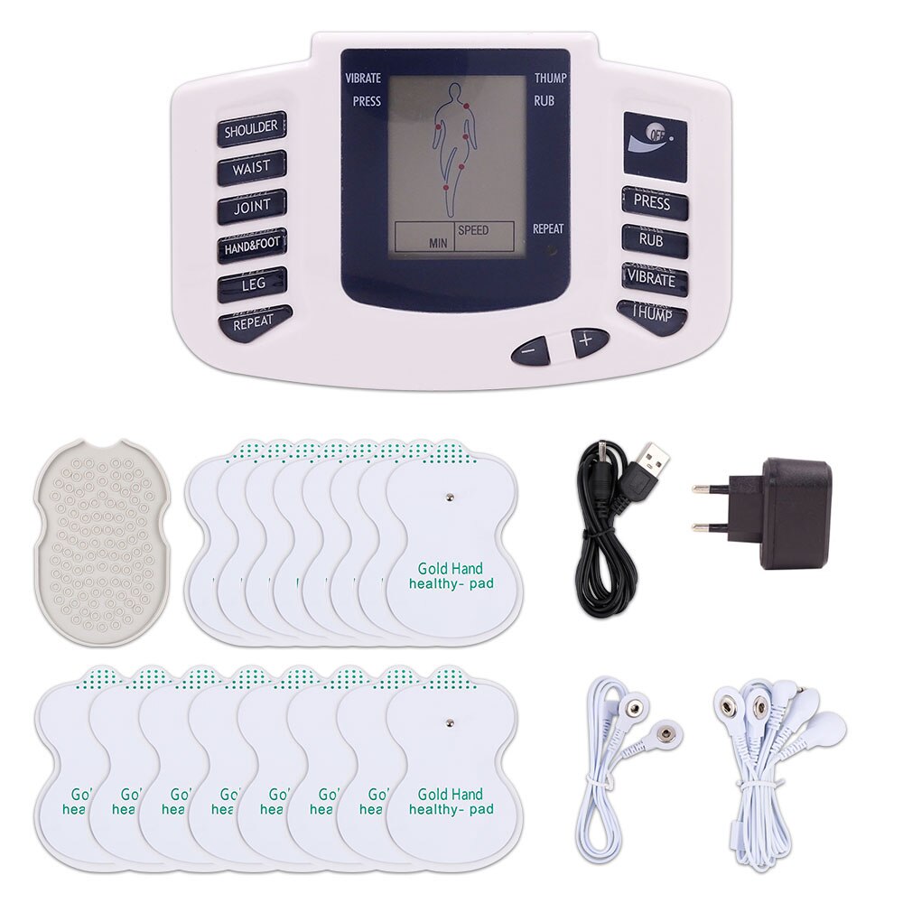 12 Button Tens Machine Physiotherapy EMS Muscle Stimulation Trainning Apparatus Electric Massager Pain Relief Home Use Devices