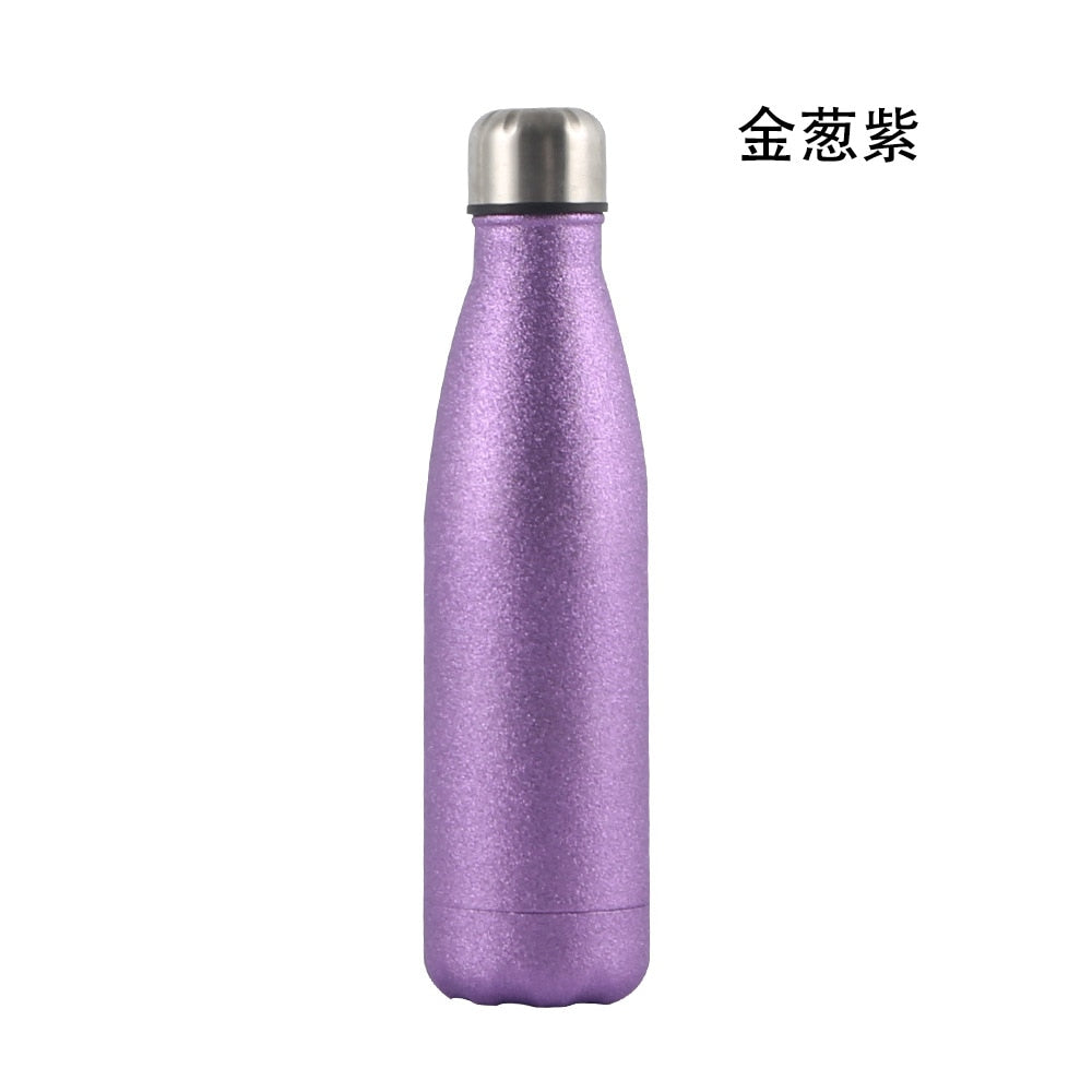 LOGO Custom Thermos Bottle Double-Wall Insulated Vacuum Flask Stainless Steel Water Bottles Sports Thermoses Cup Thermocouple